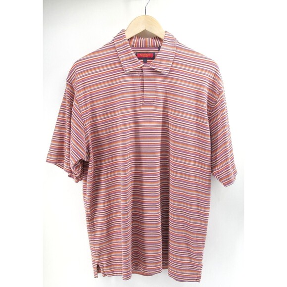 Austin Reed London Striped Long Sleeve Polo Shirt Men's Size‎ L Multicolor - Picture 1 of 6